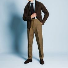 Load image into Gallery viewer, Caramel Midweight Cotton Twill Trousers