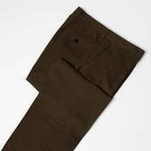 Load image into Gallery viewer, Chocolate Brown Midweight Cotton Twill Trousers
