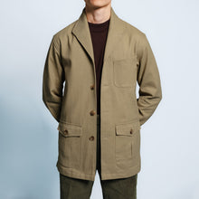 Load image into Gallery viewer, Stone Khaki Midweight Cotton Twill Outerwear
