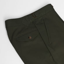 Load image into Gallery viewer, Green Midweight Cotton Twill Trousers
