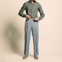 Load image into Gallery viewer, Greyish Blue Wool Linen Trousers
